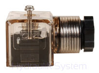 Wtyczka cewki elektrozaworu 3 PIN 12V 24V 230V do rozdzielacza Z DIODĄ - 2