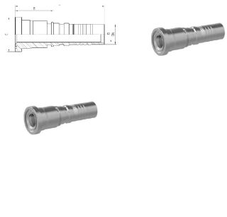 Końcówka prosta flanszy SFS DN25 1" 4SH/R15