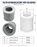 Filtr hydrauliczny SH 60183 / HY90322 - 2
