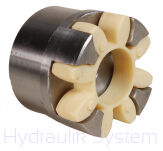 Sprzęgło kłowe rozłączne H28 - średnica 65 mm (2 piasty + łącznik 92 Shora) - 2