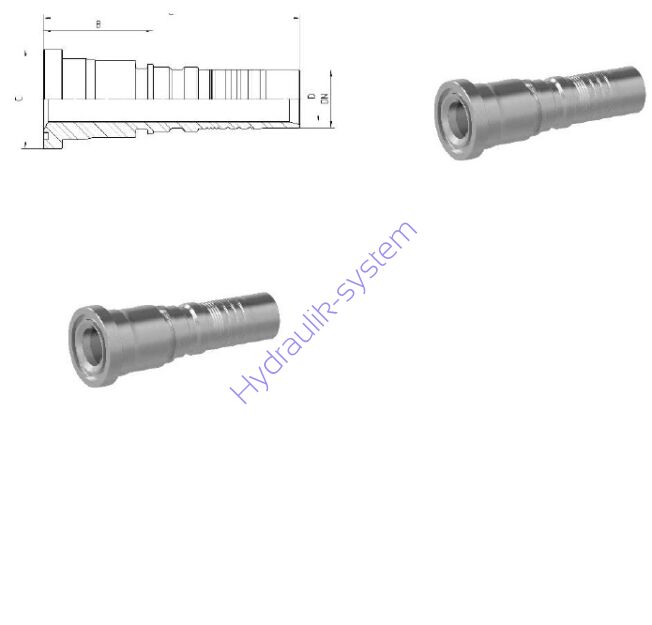 Końcówka prosta flanszy SFS DN25 3/4 4SH/R15