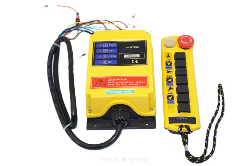 Zestaw bezprzewodowy, zdalnie sterowany A100(DC) Pilot i odbiornik 24V Dźwig