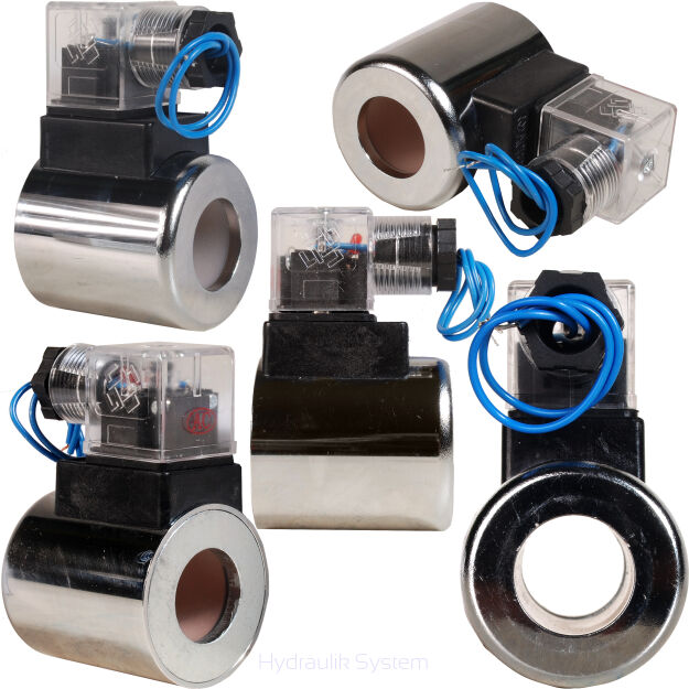 Cewka z wtyczką 220V AC Fi=23mm L=50mm DIODA DIN Hydraulik System