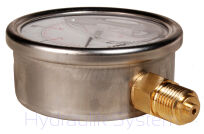 Manometr glicerynowy Ciśnieniomierz Zegar 100mm 100bar 1/4 dolny NUOVA FIMA - 3