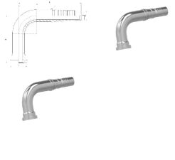 Końcówka kątowa flanszy SFL DN25 1" 90' 4SH/R15