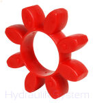 Łącznik wkładka 38 98 Shore czerwone sprzęgło kłowe - 3