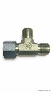 Złączka trójnik z nakrętką boczną, rozgałęźnik hydrauliczny 18x1,5