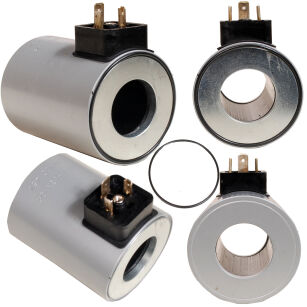 Cewka elektrozaworu Fi 31,5mm L 74mm 12V FANINA EMSG-63X pchająca 45W