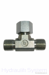 Złączka trójnik z nakrętką u góry, rozgałęźnik hydrauliczny 1/2'' - 2