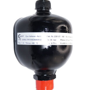 HYDROAKUMULATOR AKUMULATOR HYDRAULICZNY MEMBRANOWY 0,75 L WŁOSKI  AMS0,75P210CW4VM-0
