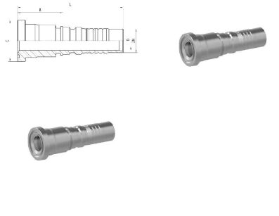 Końcówka prosta flanszy SFL DN 25 1"4SH/R15