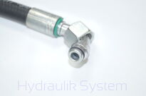 Wąż hydrauliczny dwuoplotowy fi 10 L- 1800 końcówki kątowe 45 i 90 18x1,5 - 3