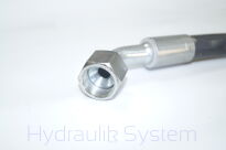 Wąż hydrauliczny dwuoplotowy fi 13 L- 1260 końcówka kąt 90 7/8